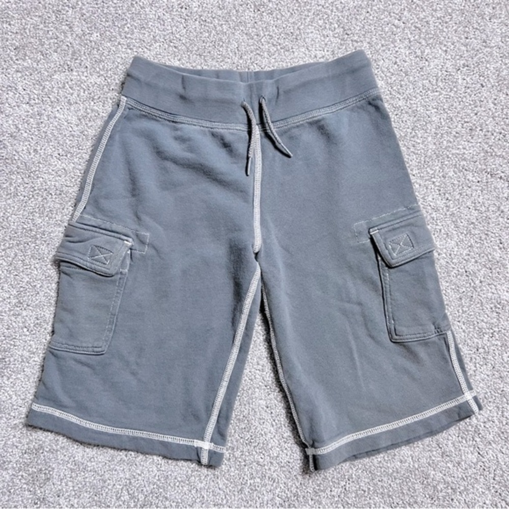 Hanna Andersson boys gray cotton cargo shorts size 110